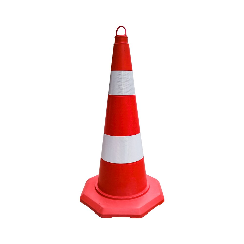 TPE Traffic Cone With Hexagonal Base 70 cm-Double Collar-1 TPE Traffic Cone With Hexagonal Base 70 cm-Double Collar