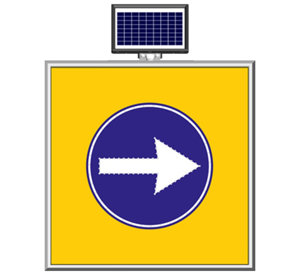 Solar "Right Only" Sign 100 x 100 cm Solar "Right Only" Sign 100 x 100 cm