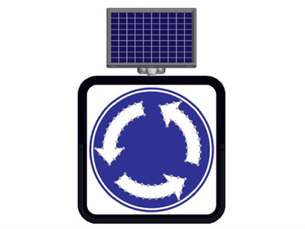 Solar Powered Rotary Intersection Sign (60 x 60 cm) Solar Powered Rotary Intersection Sign (60 x 60 cm)