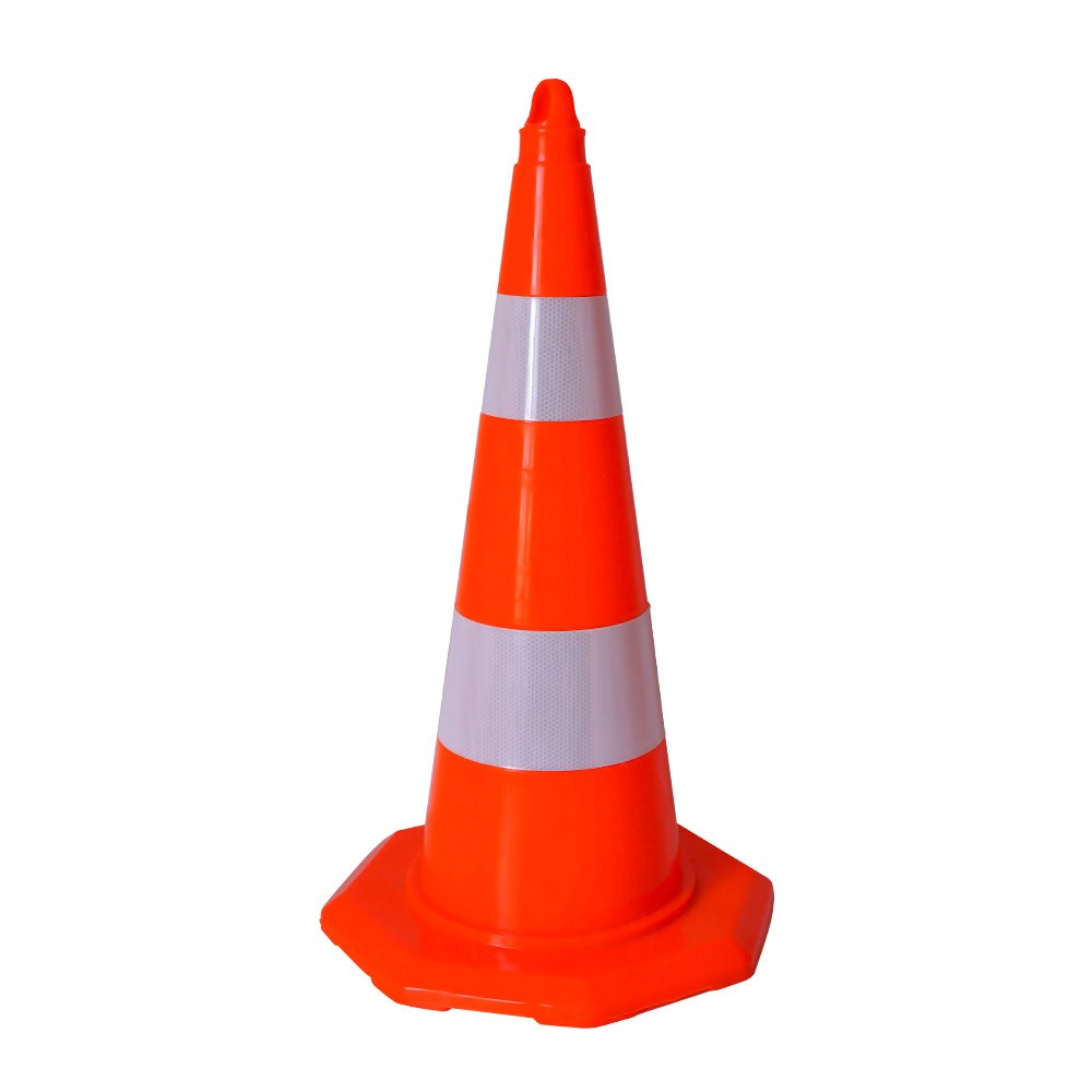 pvc-traffic-cone-with-2-reflective-collars-70 cm-c79c PVC Traffic Cone with 2 Reflective Collars 70 cm