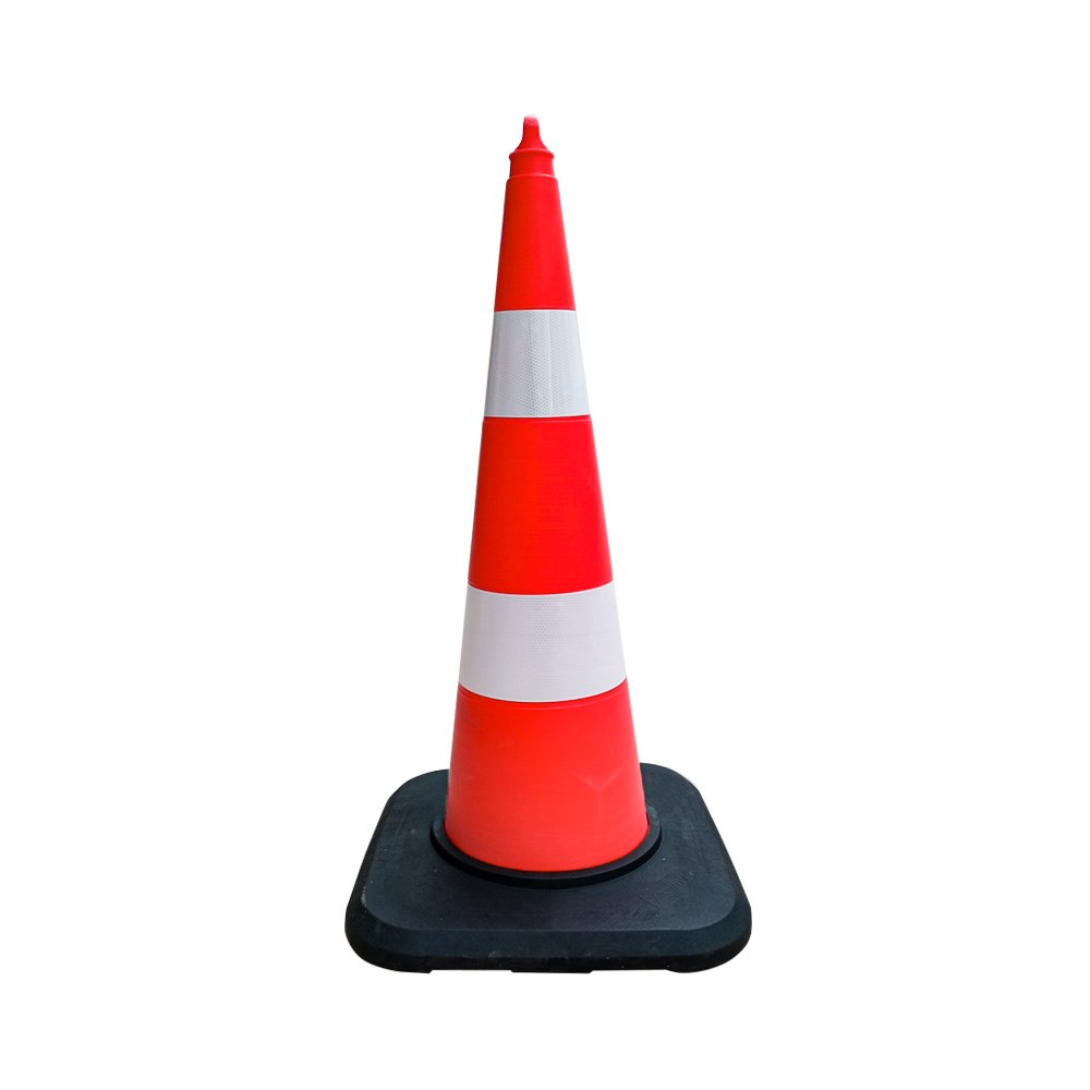 TPE Traffic Cone With Double Reflective Collar 90 cm - Weighted-1 TPE Traffic Cone With Double Reflective Collar 90 cm - Weighted