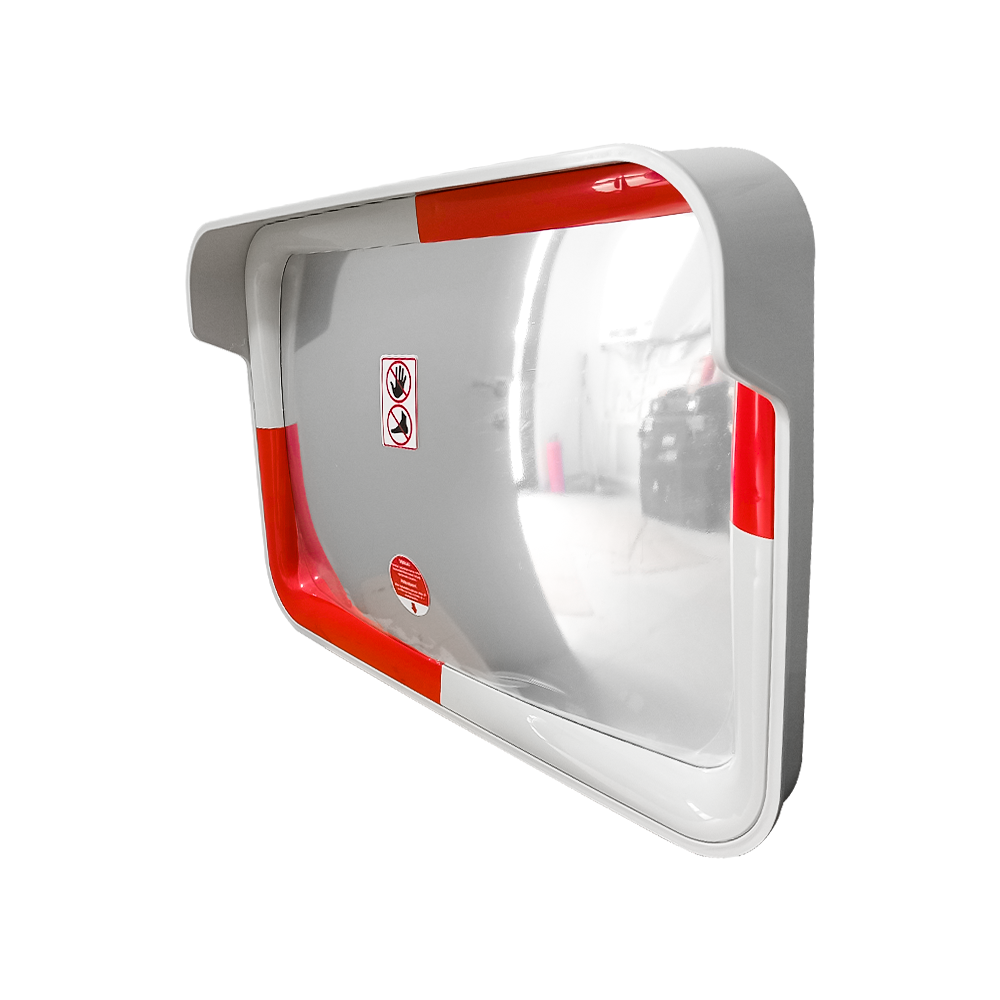 Traffic Safety Mirror 40 x 60 cm - (White/Red) Traffic Safety Mirror 40 x 60 cm - (White/Red)