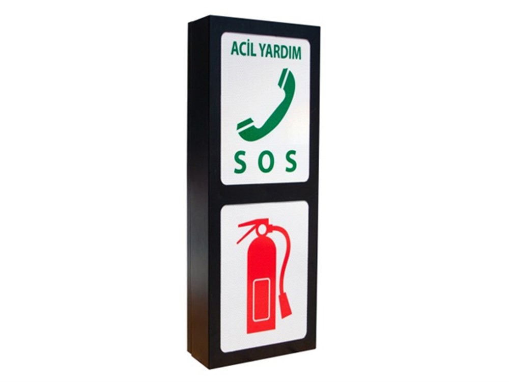 Combined Fire Extinguisher and SOS Sign for Tunnels Combined Fire Extinguisher and SOS Sign for Tunnels