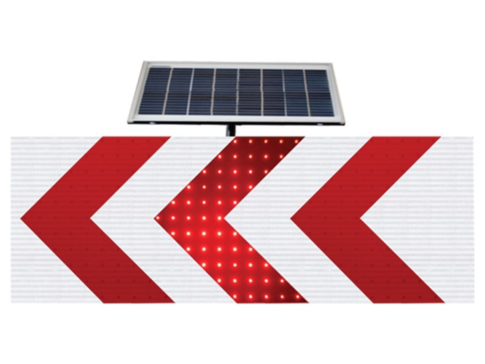 Solar Powered Dangerous Curve Sign (155 x 55 x 10 cm) Solar Powered Dangerous Curve Sign (155 x 55 x 10 cm)