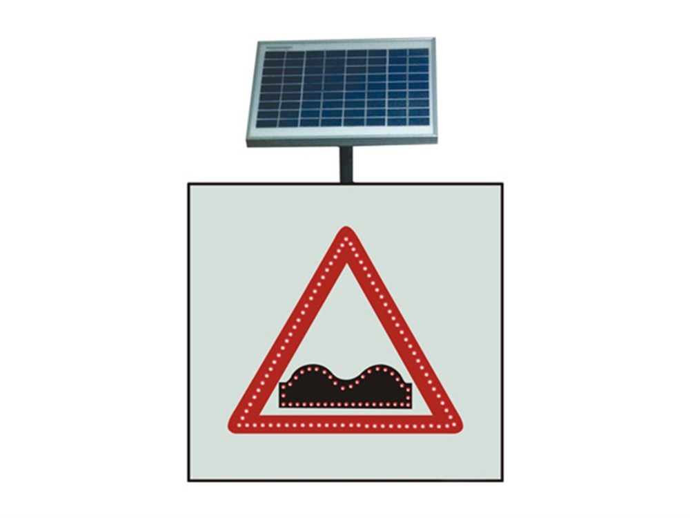 Solar Powered Bumpy Road Sign (60 x 60 cm) Solar Powered Bumpy Road Sign (60 x 60 cm)
