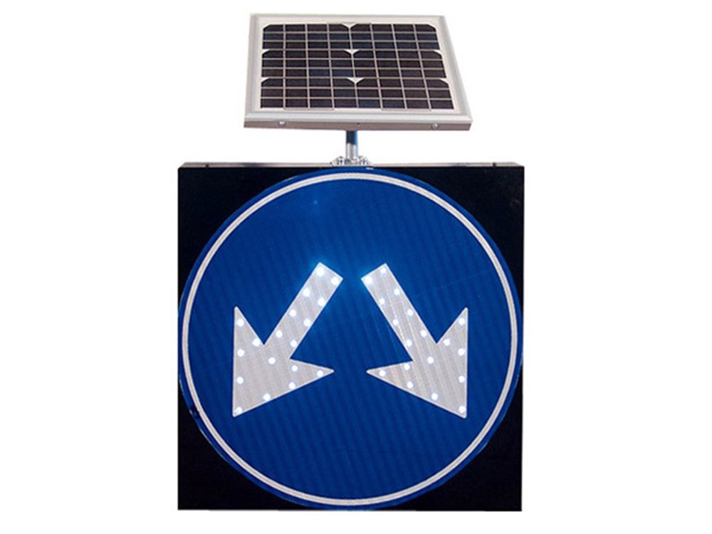 Solar Powered Keep Left or Right Sign (60 x 60 x 8 cm) Solar Powered Keep Left or Right Sign (60 x 60 x 8 cm)