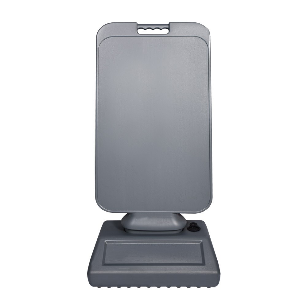 Portable Media Bollard with Base-GREY-1 Portable Media Bollard with Base-GREY