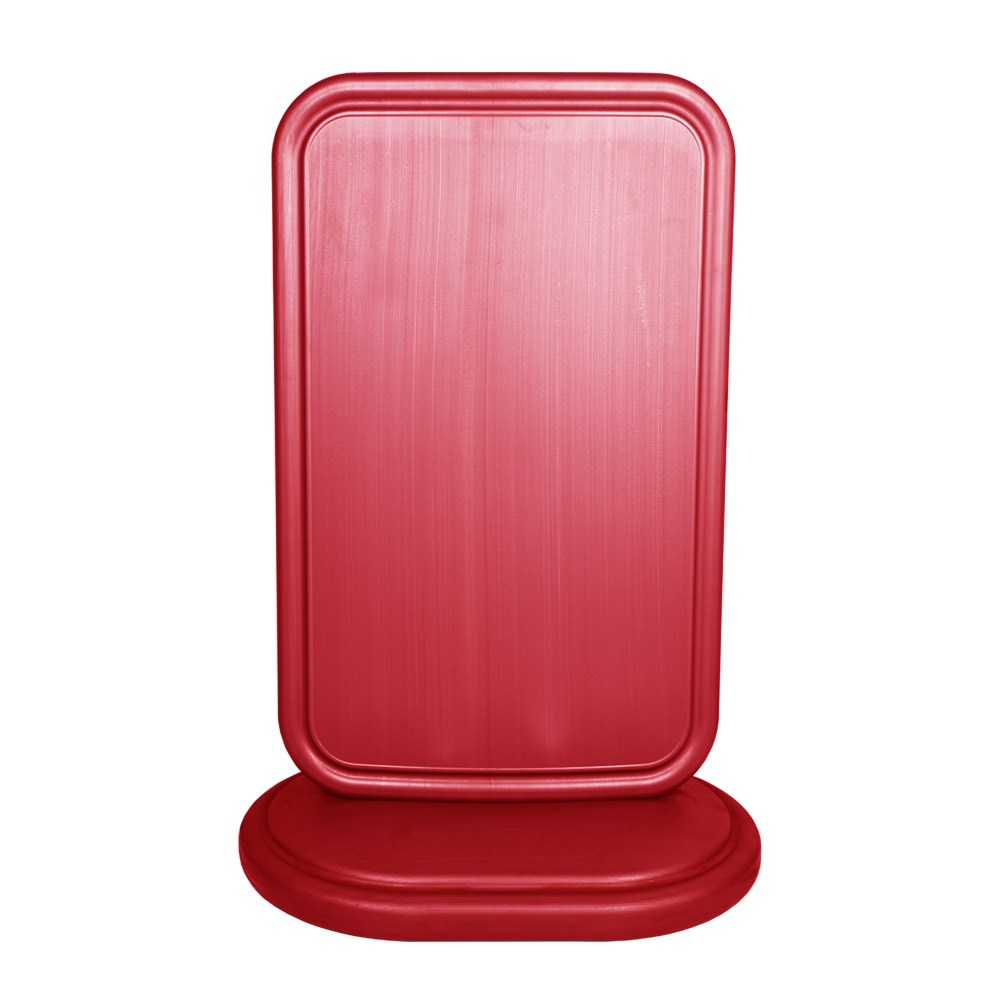 Red Media & Safety Bollard with Oval Base-1 Red Media & Safety Bollard with Oval Base