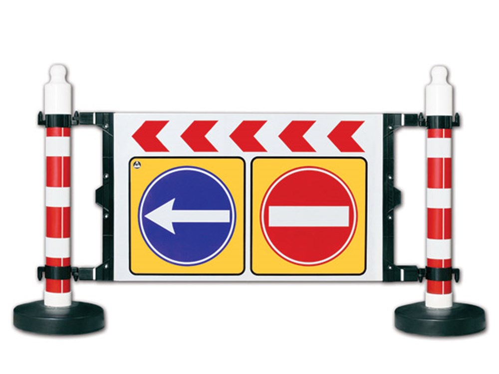 Barrier with Warning Sign 181,5 x 120 cm- Left- Attention Barrier with Warning Sign 181,5 x 120 cm- Left- Attention