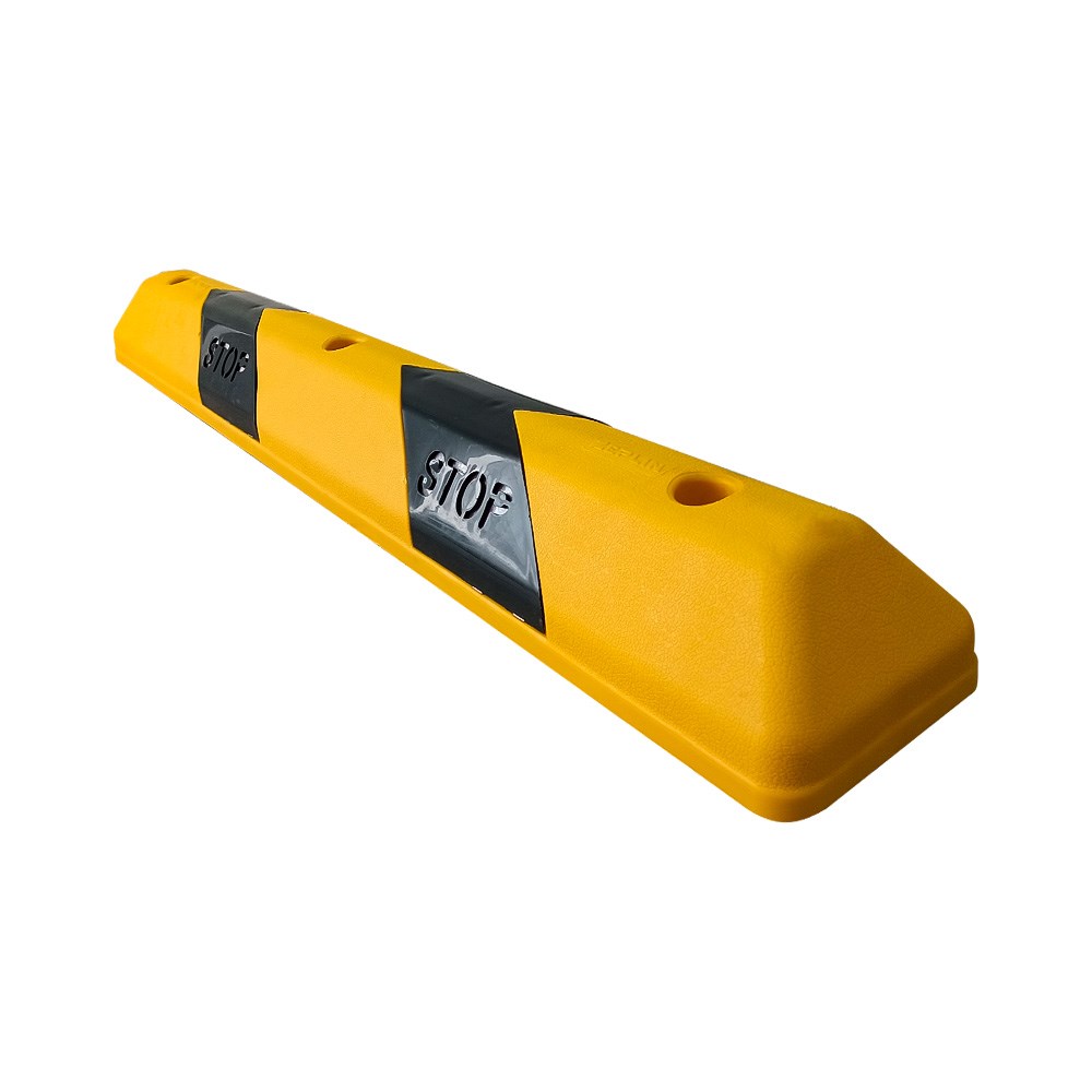 Plastic Car Stopper 110x15x10 cm (Yellow-Black)-1 Plastic Car Stopper