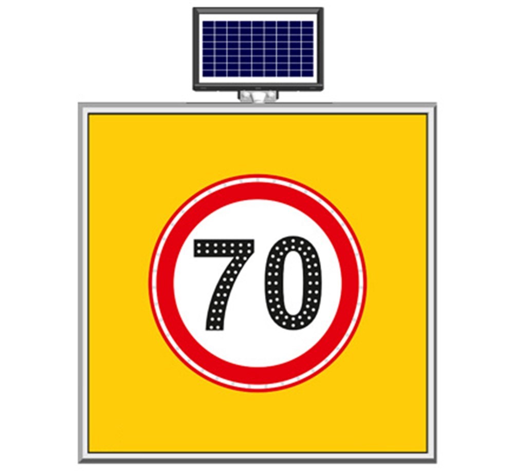 Solar "Speed Limit 70" Sign 100 x 100 cm Solar "Speed Limit 70" Sign 100 x 100 cm
