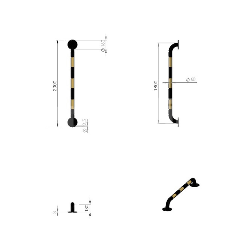 Metal Wheel Guide (Black-Yellow) Metal Wheel Guide (Black-Yellow)