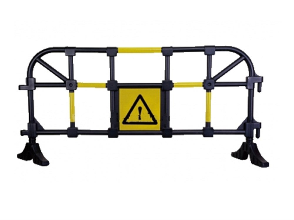 Safety Barrier with Warning Sign Safety Barrier with Warning Sign
