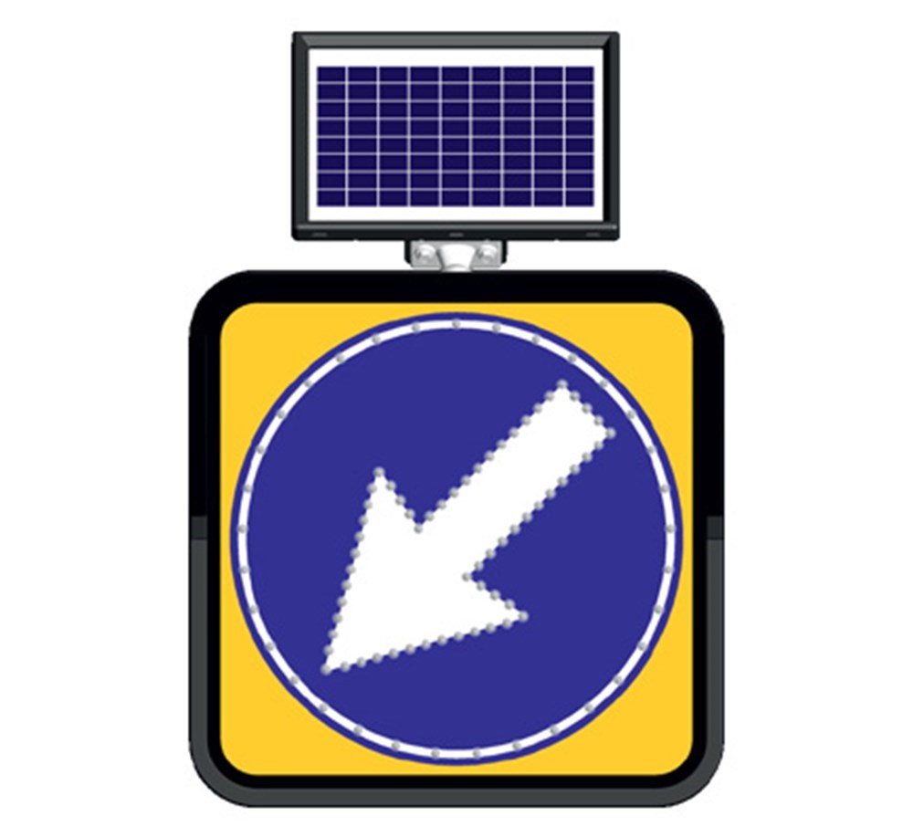 Solar “Keep Left” Sign 60 x 60 cm Solar “Keep Left” Sign 60 x 60 cm