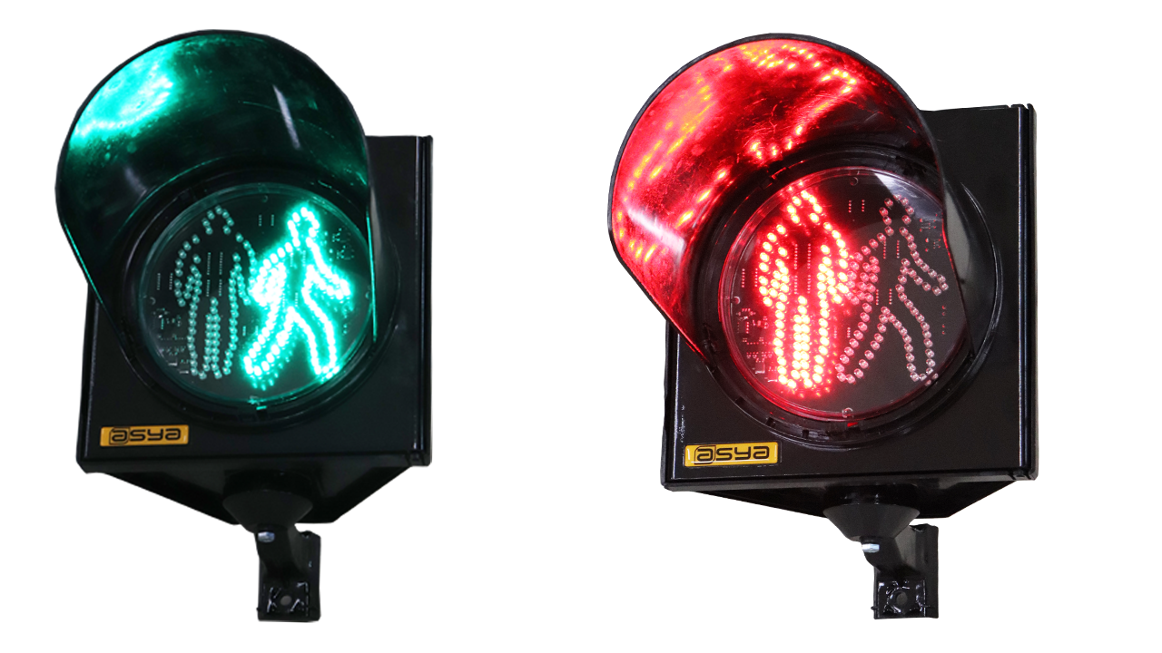 LED Single Pedestrian Traffic Light with Animated Figure -20 cm LED Single Pedestrian Traffic Light with Animated Figure -20 cm