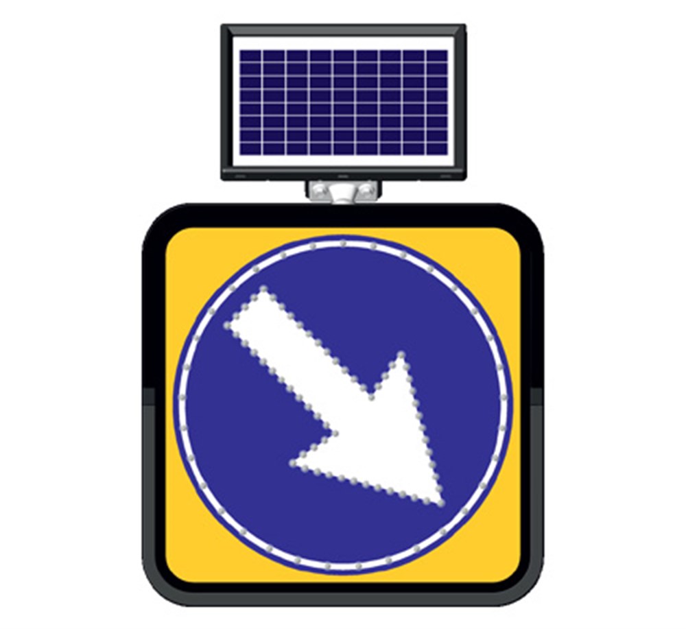 Solar “Keep Right” Sign 60 x 60 cm Solar “Keep Right” Sign 60 x 60 cm