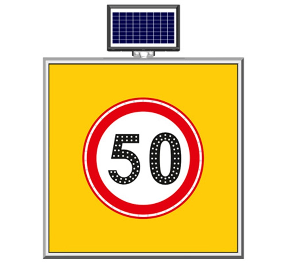 Solar "Speed Limit 50 " Sign 100 x 100 cm Solar "Speed Limit 50 " Sign 100 x 100 cm