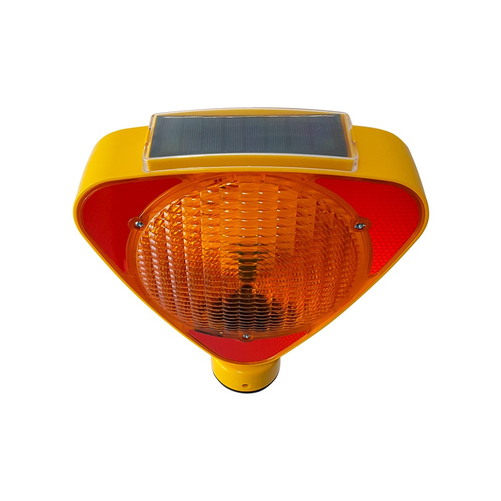 Yellow Solar Barricade Flasher-Triangular Yellow Solar Barricade Flasher-Triangular