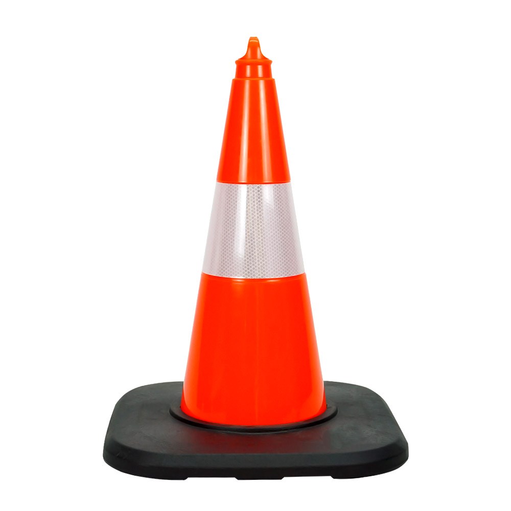 pvc-traffic-cone-with-reflective-collar-and-weighted-base-50 cm-4117 PVC Traffic Cone with Reflective Collar and Weighted Base 50 cm