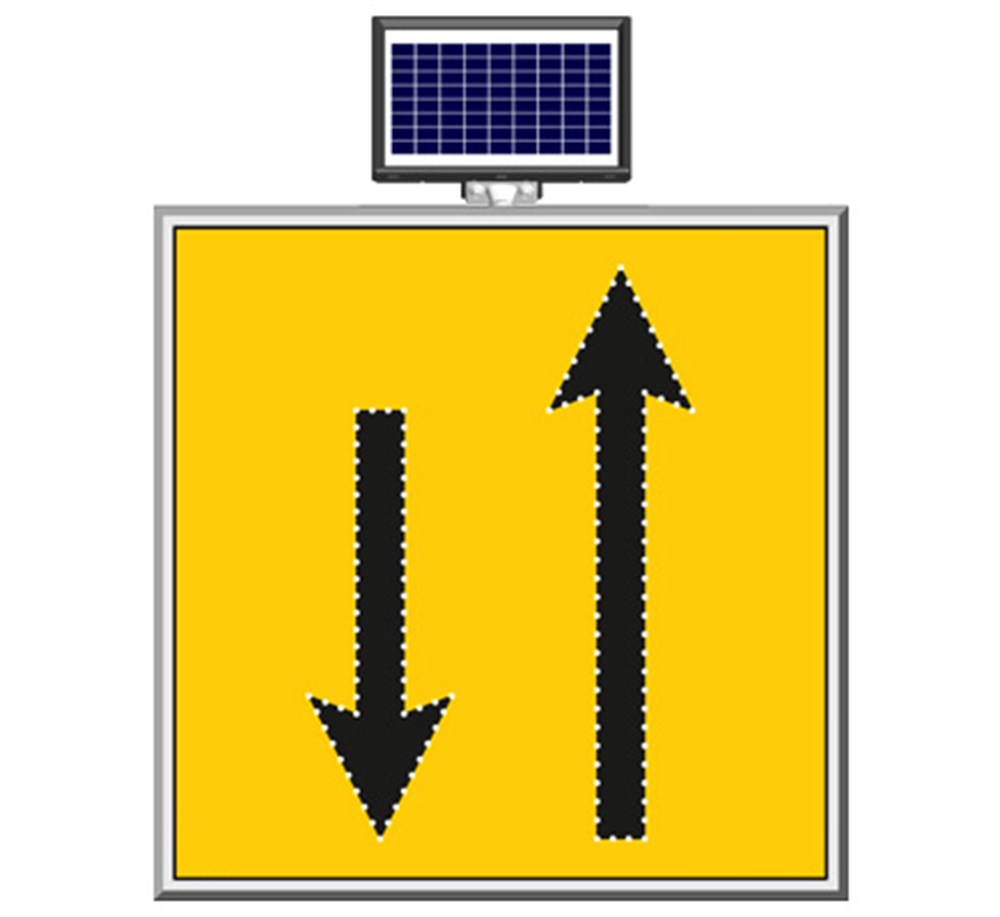 Solar "Two-Way Traffic" Sign 100 x 100 cm Solar "Two-Way Traffic" Sign 100 x 100 cm