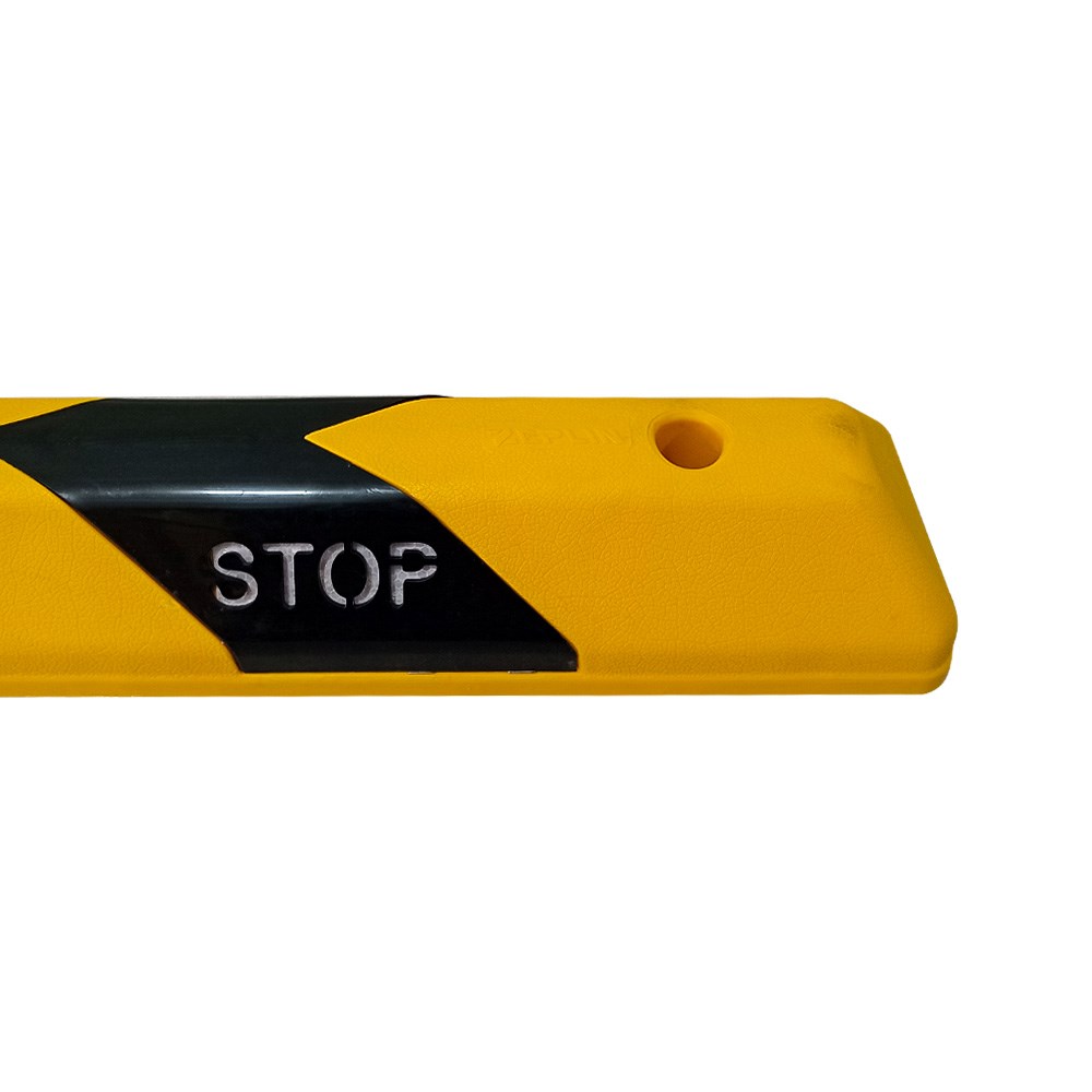Plastic Car Stopper 110x15x10 cm (Yellow-Black)-2