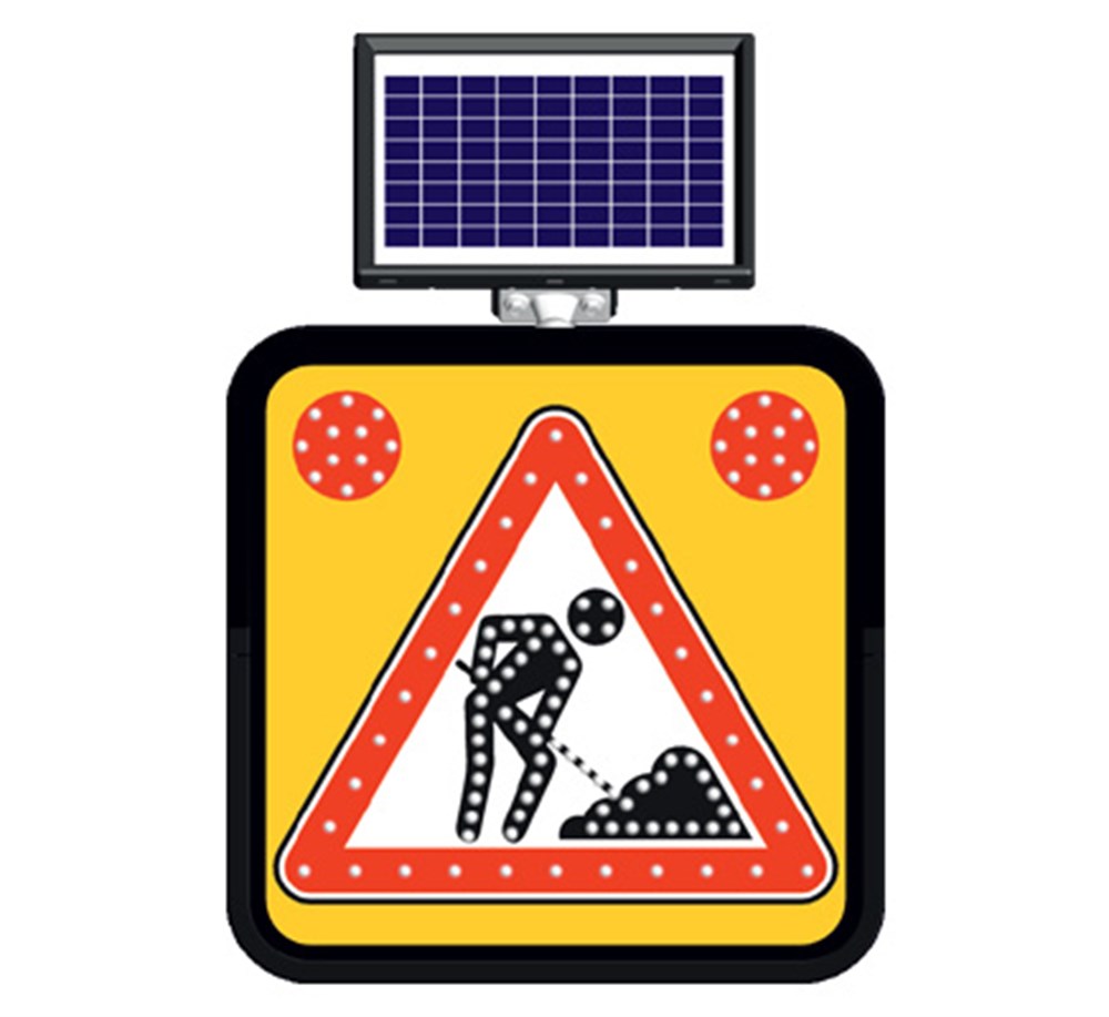 Solar Powered Road Construction Sign (60 x 60 cm) Solar Powered Road Construction Sign (60 x 60 cm)