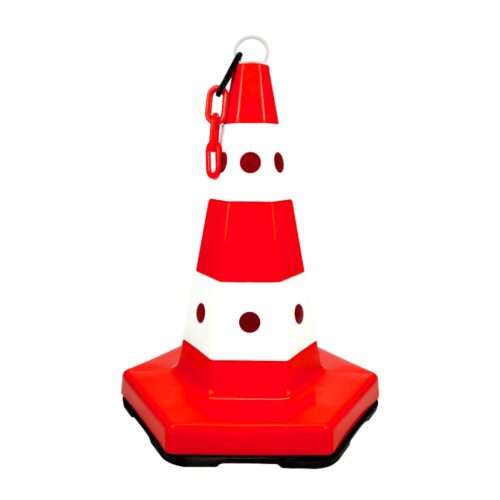 Classic Traffic Cone with Cat’s Eye 50 cm- with Weighted Base