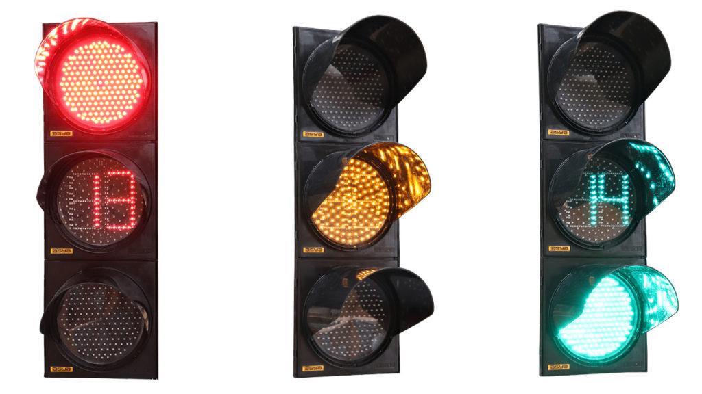 300 mm Traffic Light with Yellow Countdown Module-1 300 mm Traffic Light with Yellow Countdown Module