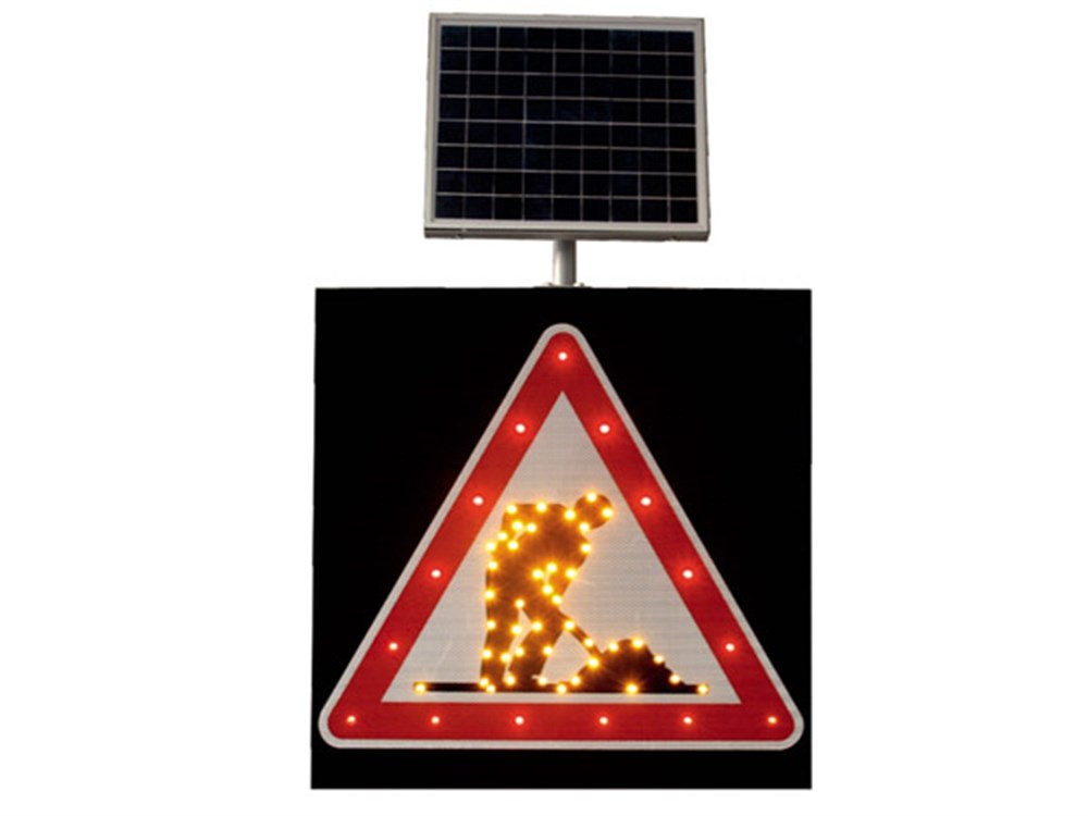 Solar Powered Road Construction Sign (60 x 60 x 8 cm) Solar Powered Road Construction Sign (60 x 60 x 8 cm)
