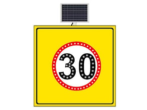SL-06-1424-1 Solar speed limit sign 30 km/h
