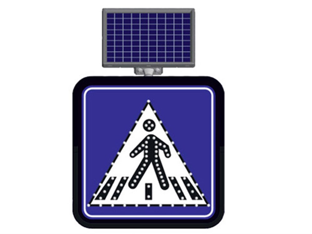 Solar Powered Pedestrian Crossing Sign (60 x 60 cm) Solar Powered Pedestrian Crossing Sign (60 x 60 cm)