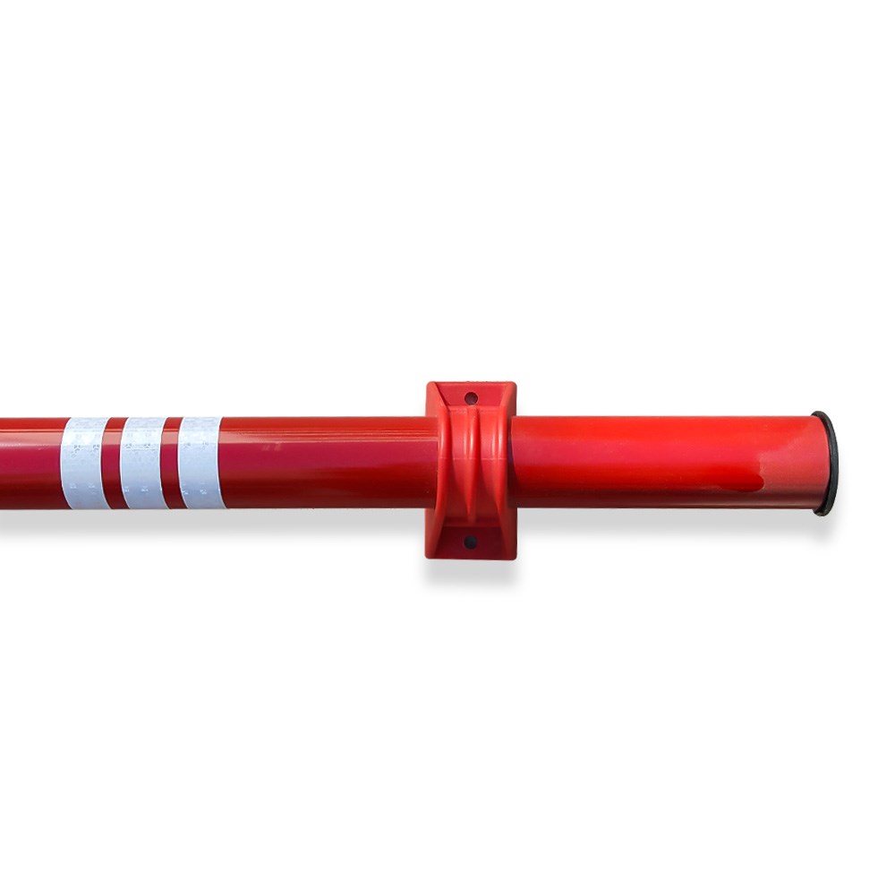 Red Steel Car Stopper with Polycarbonate Base-2 Red Steel Car Stopper with Polycarbonate Base