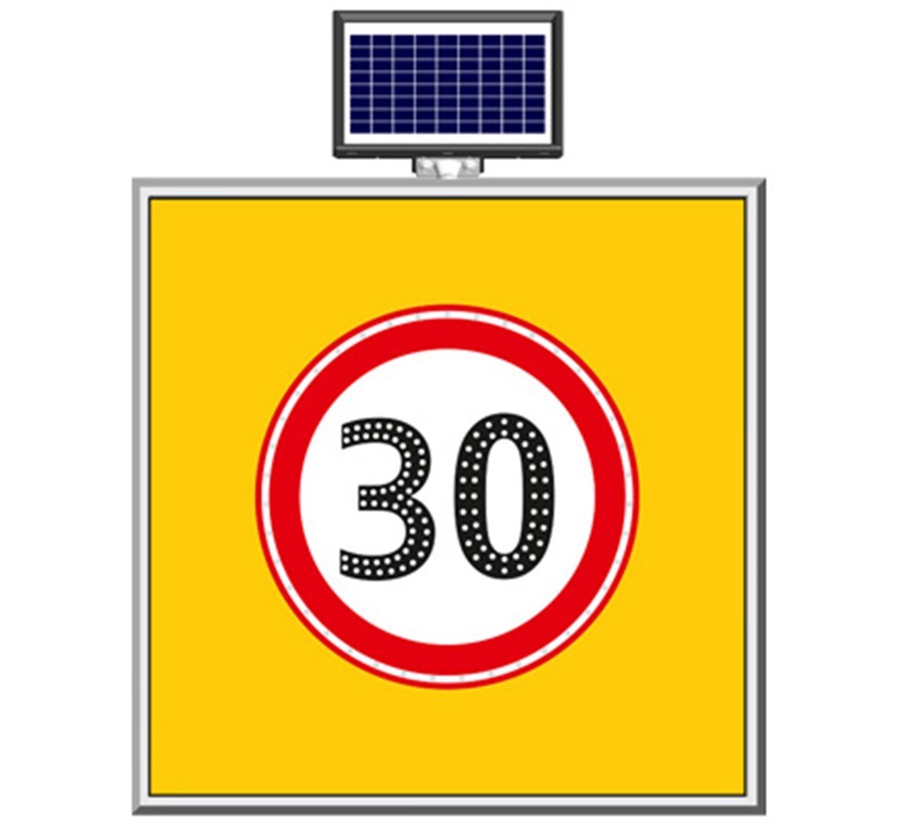 Solar "Speed Limit 30 " Sign 100 x 100 cm Solar "Speed Limit 30 " Sign 100 x 100 cm