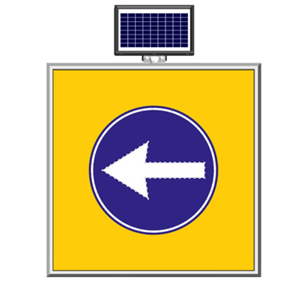 Solar "Left Only" Sign 100 x 100 cm Solar "Left Only" Sign 100 x 100 cm